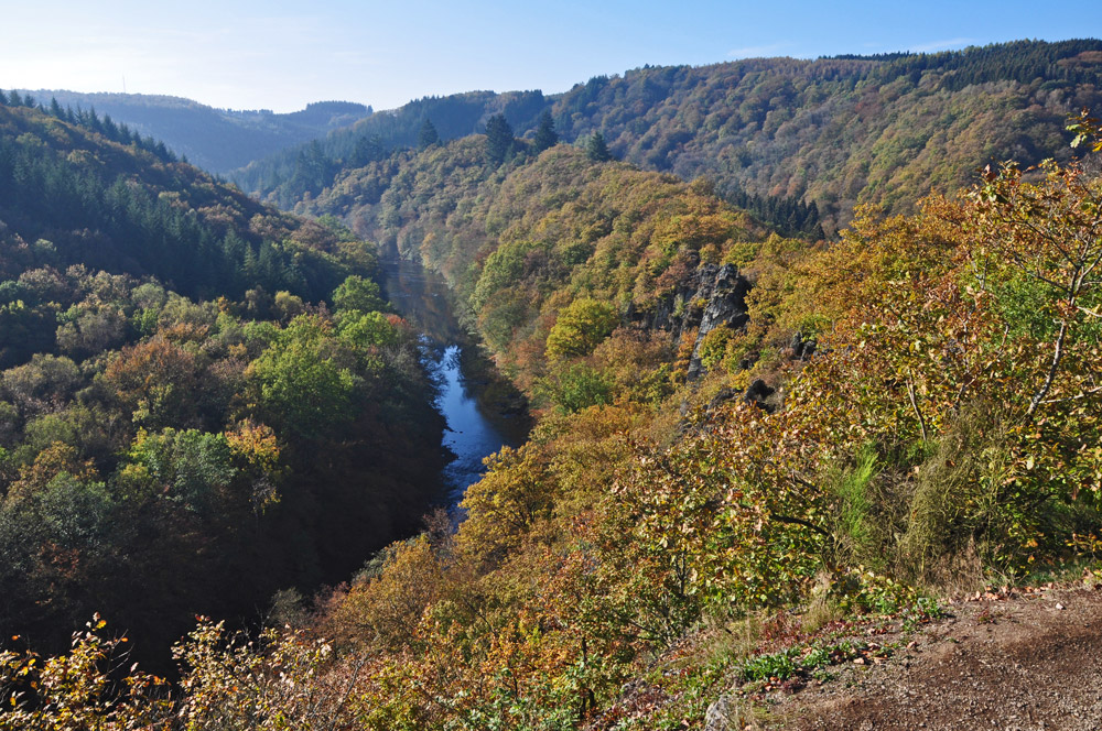 Das Flusstal der Ourthe von oben © Natalie Glatter