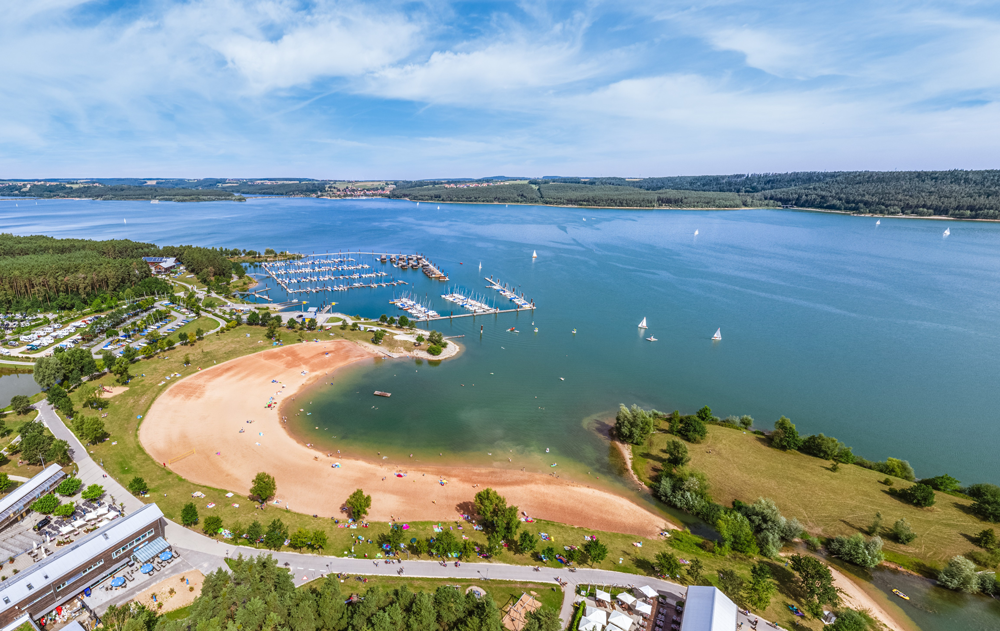 Panoramablick über den Brombachsee © TV Fränkisches Seenland/multimaps360°