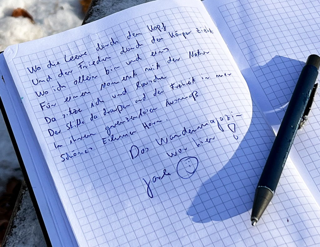 Gipfelbuch am Eilumer Horn
