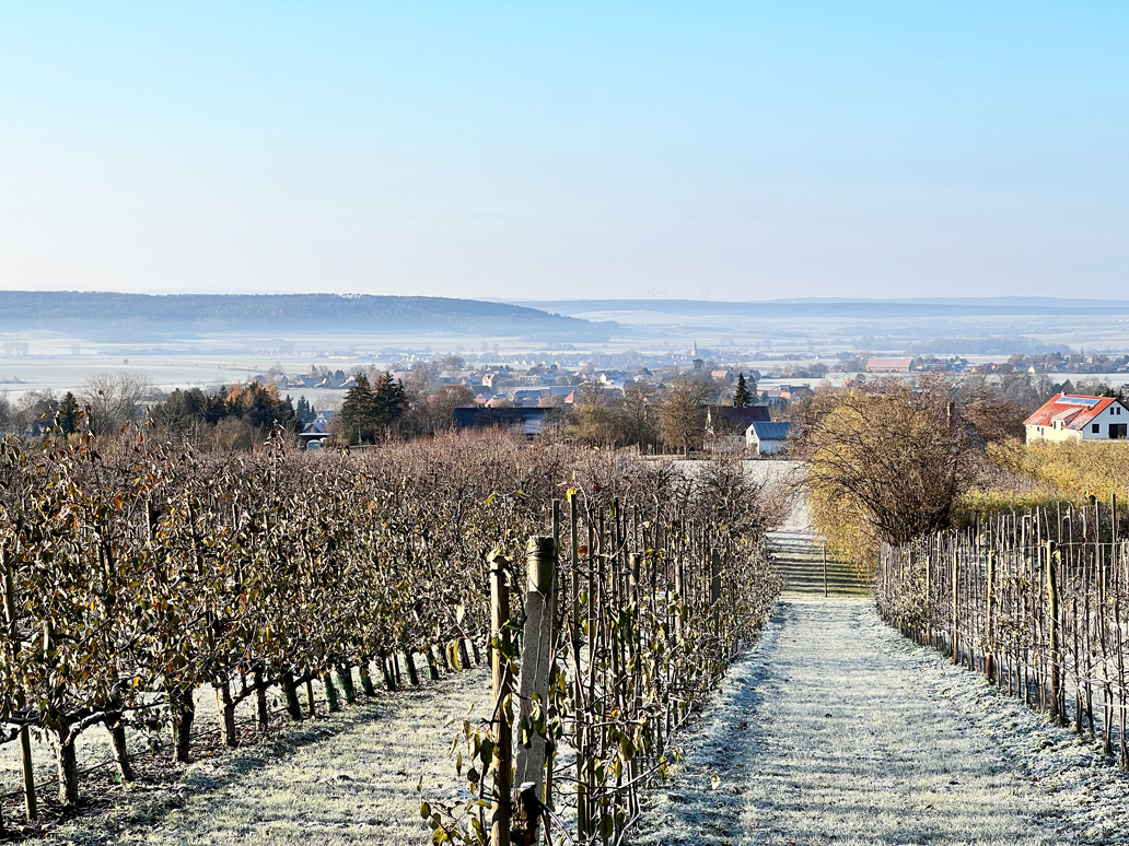 Eine aussichtsreiche Obstbauernsiedlung über Evessen