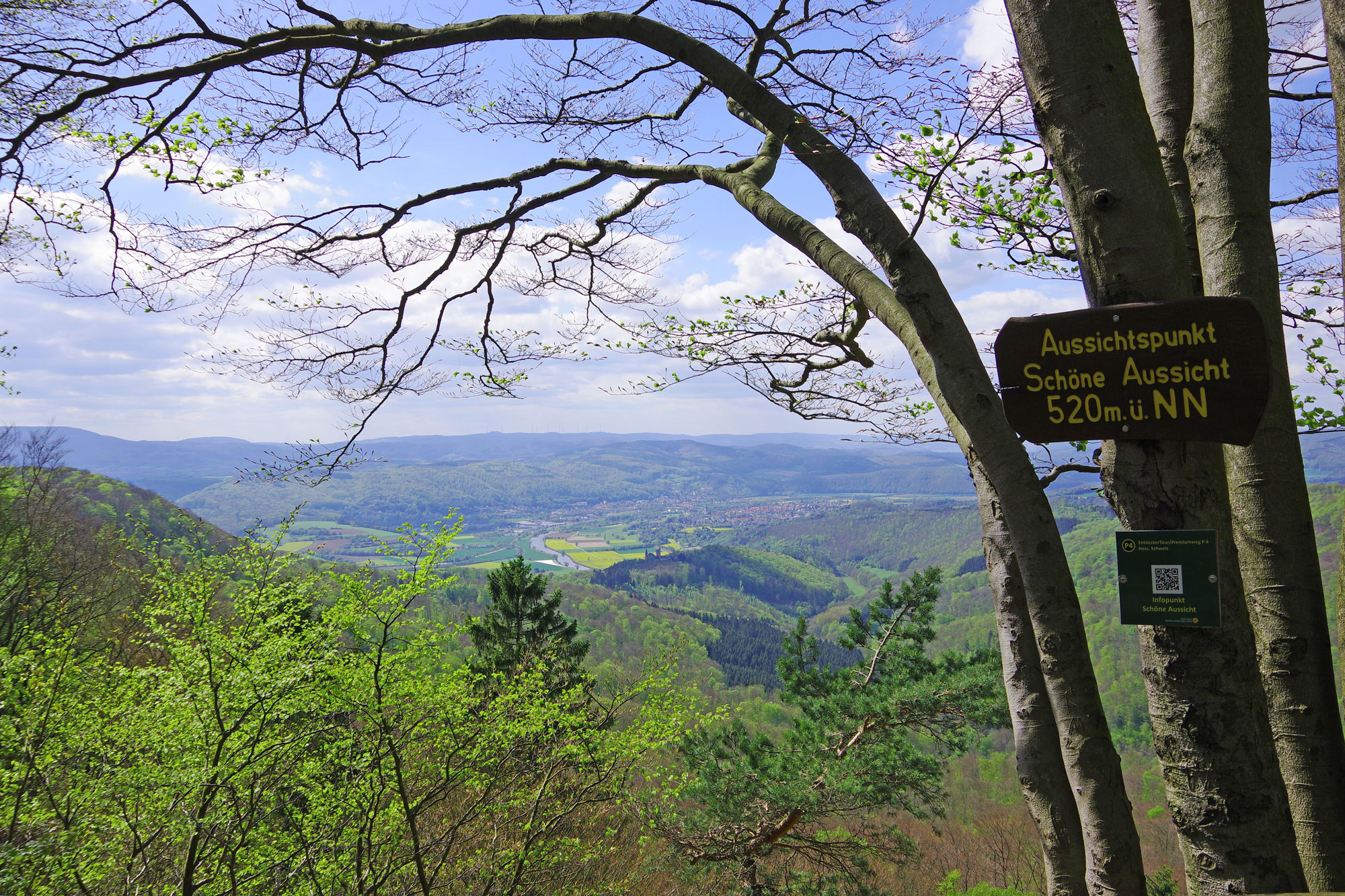 Blick aus der Hessischen Schweiz auf das Werratal bei Bad Sooden-Allendorf © Peter Kerst 