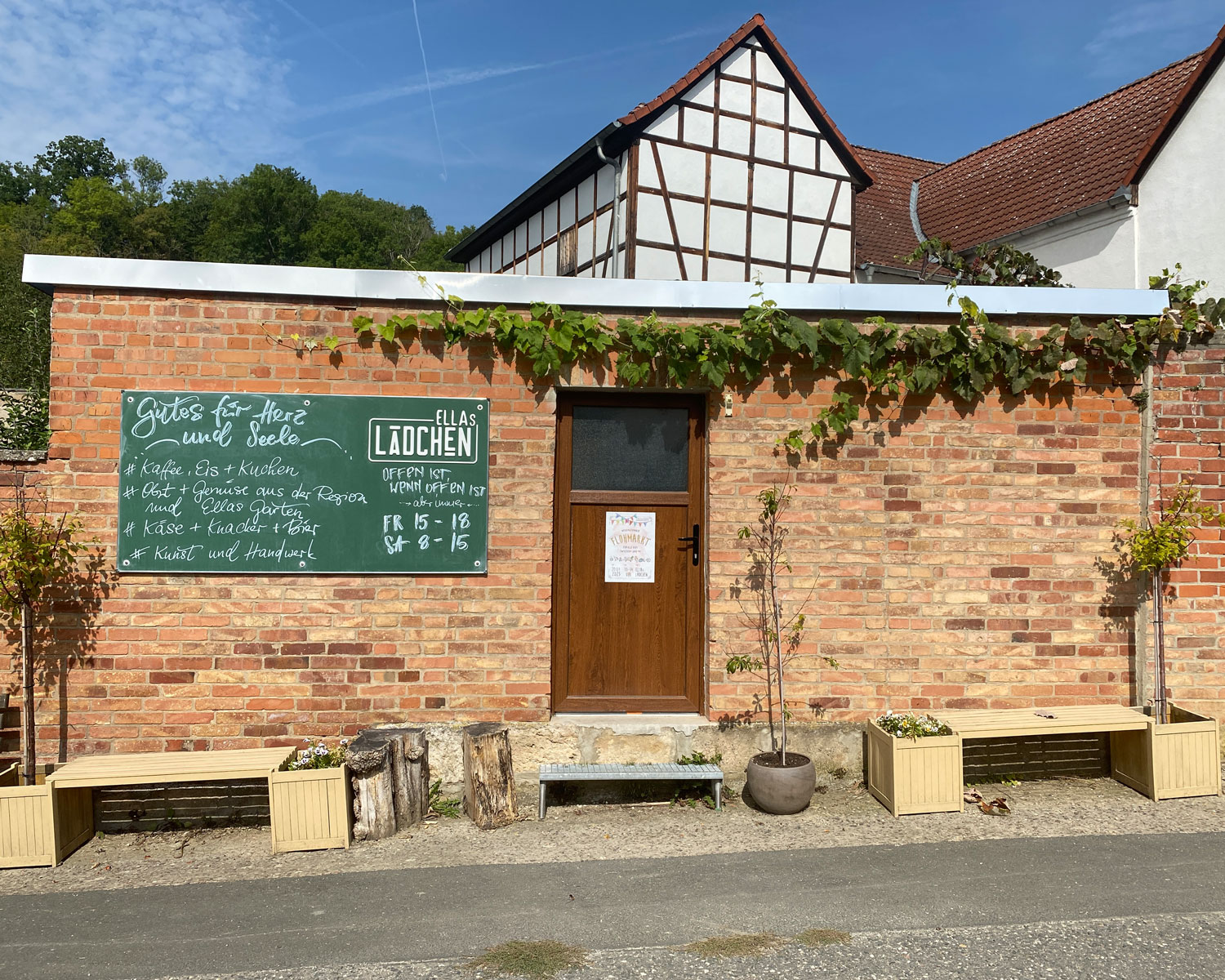 Einkehr am Wochenende: Die Etappe führt direkt an Ella's Lädchen in Nerkewitz vorbei.