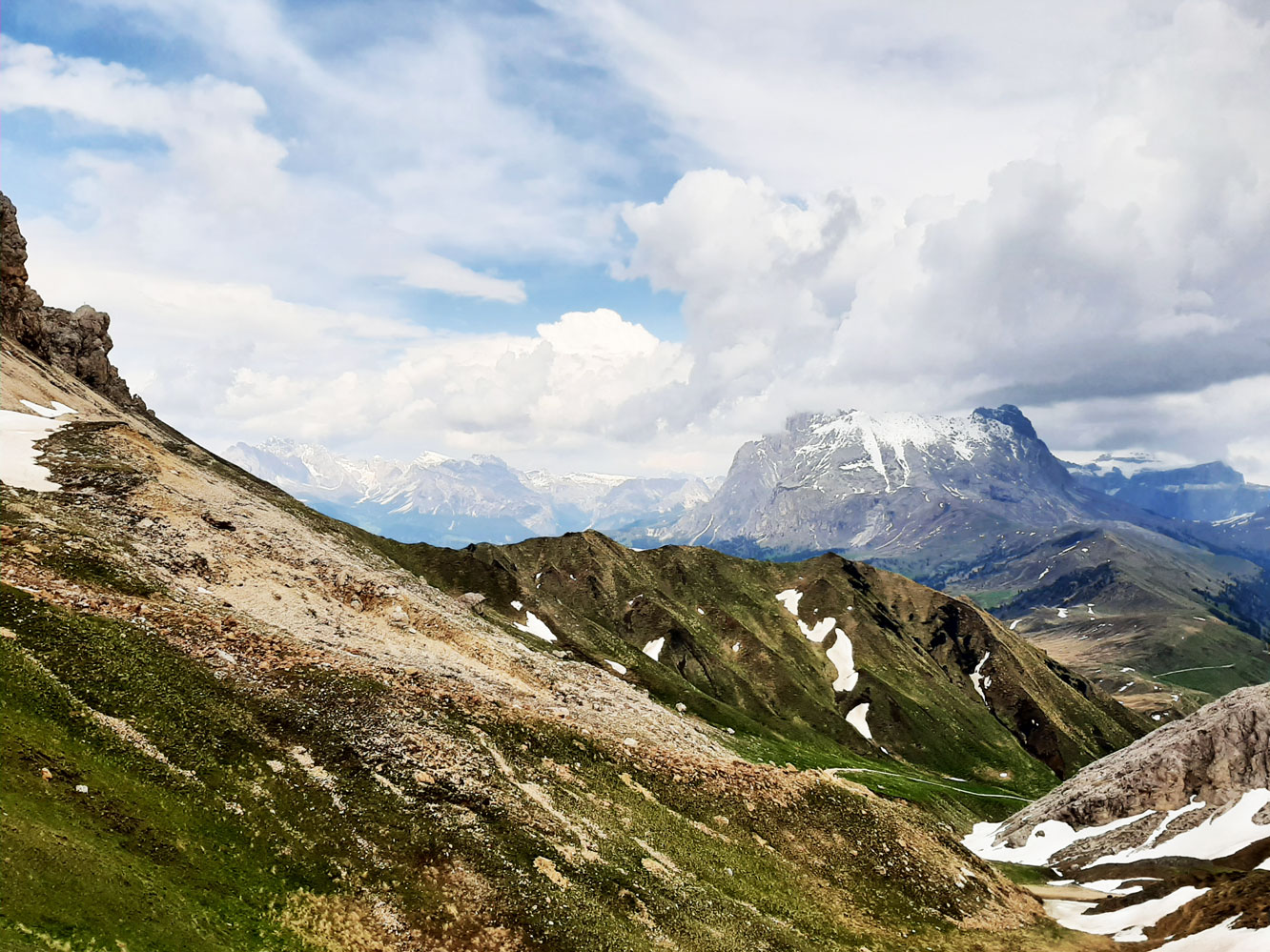Blick zum Langkofel vom Tierser Alpl